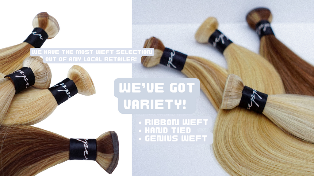 best weft hair extensions in canada. remy human cuticle hair 10A quality. luxury hair supplier canada. ribbon weft flat weft genius weft hand tied weft. best hair extensions in calgary