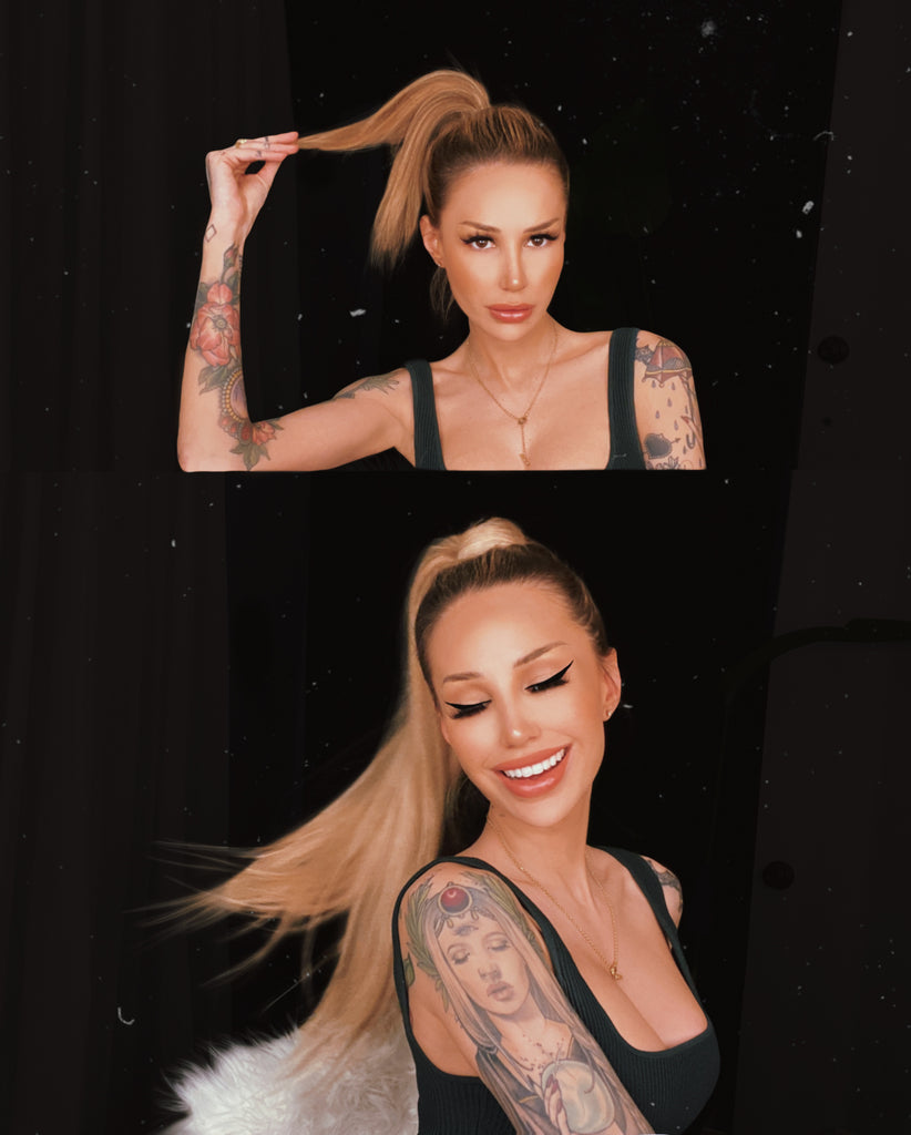 pepper luxury official, ponytail extension, ariana pony tail, hair extensions, canada