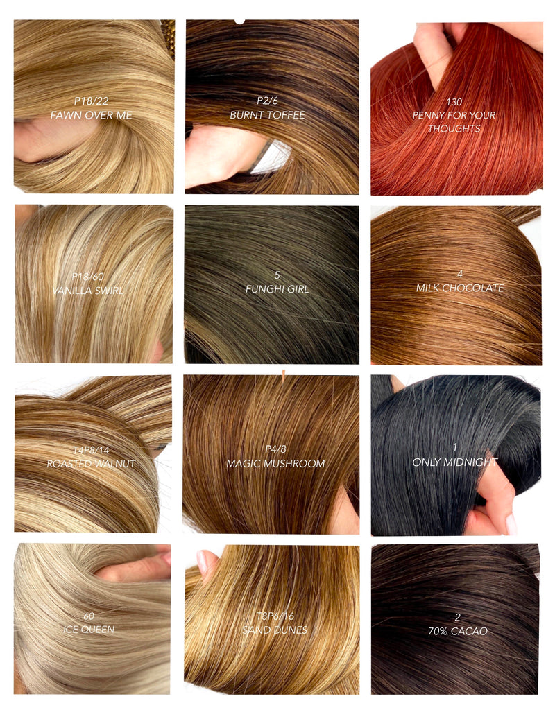 pepper luxury colour chart top quality hair extensions Canadian 