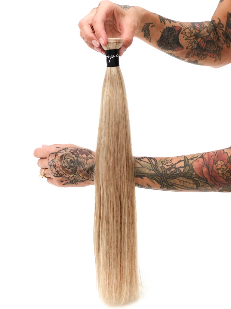 vanilla swirl ribbon weft luxury hair extension premium hair supplier
